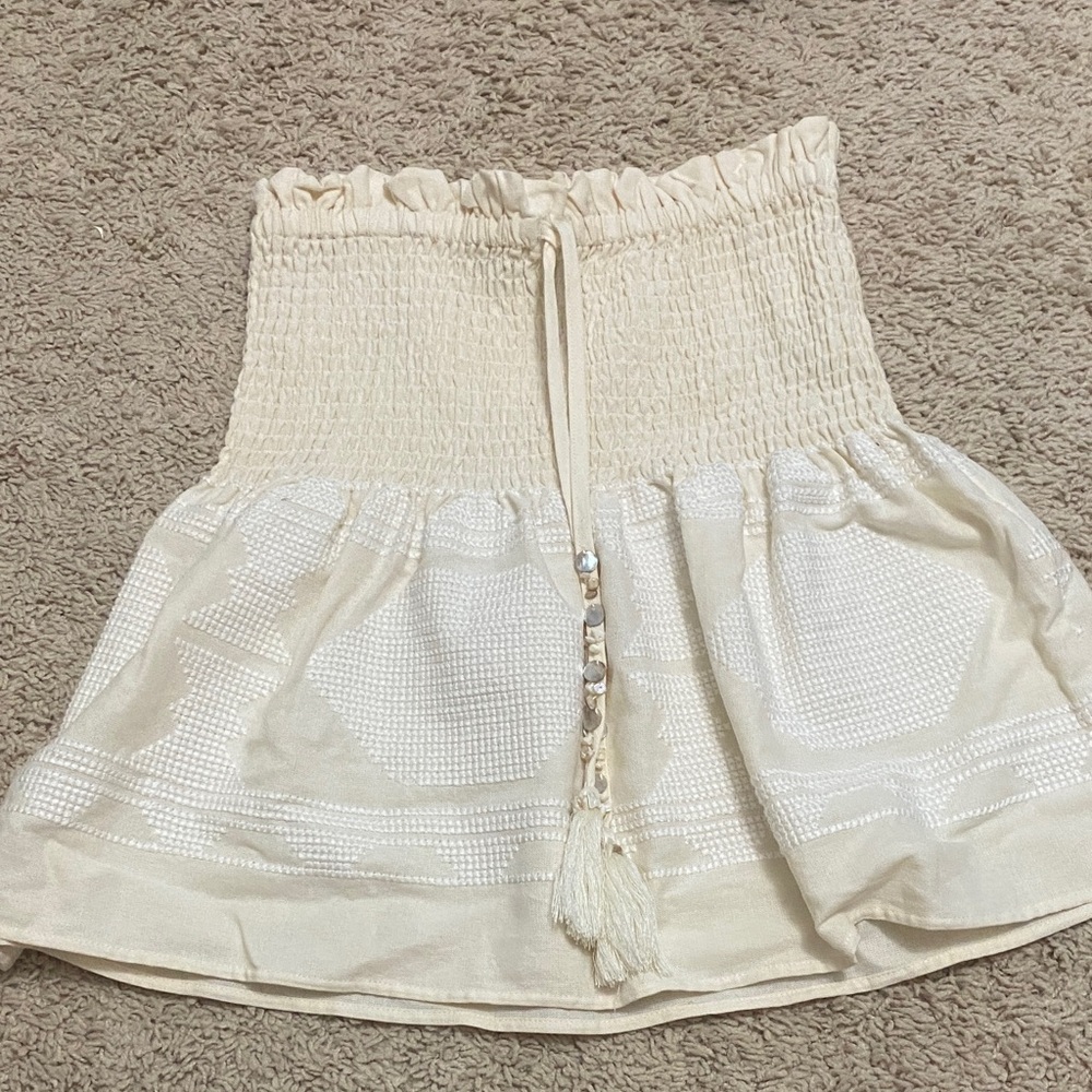 Zara Cream High-Waisted Skirt